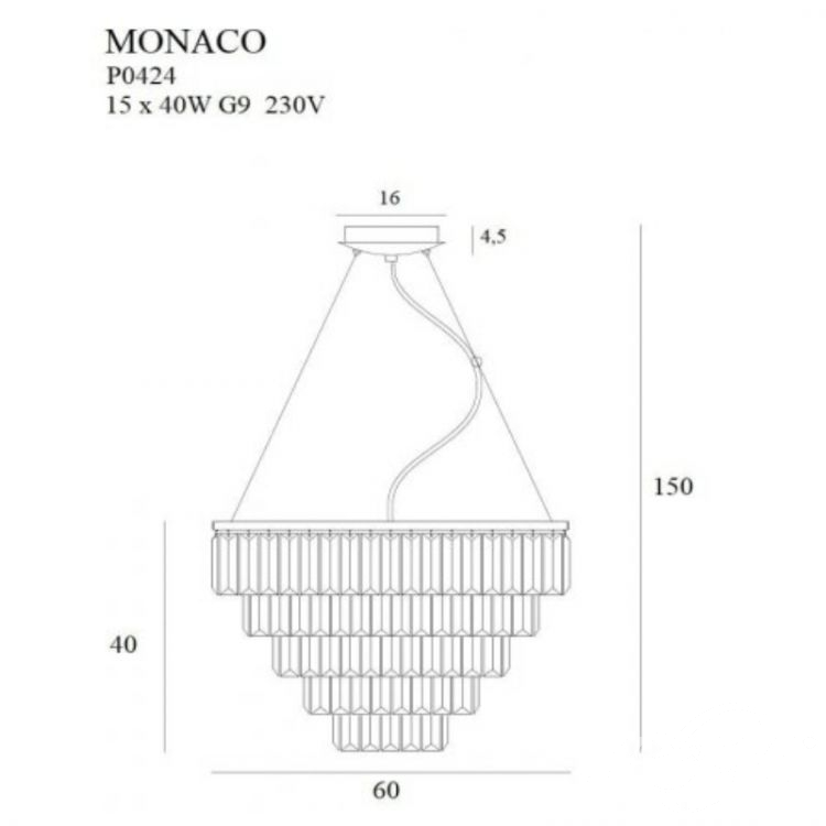 żyrandol lampa wisząca Monaco MAXlight