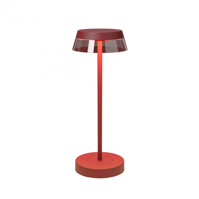 lampa zewnętrzna stołowa mobilna czerwona ILUNA 