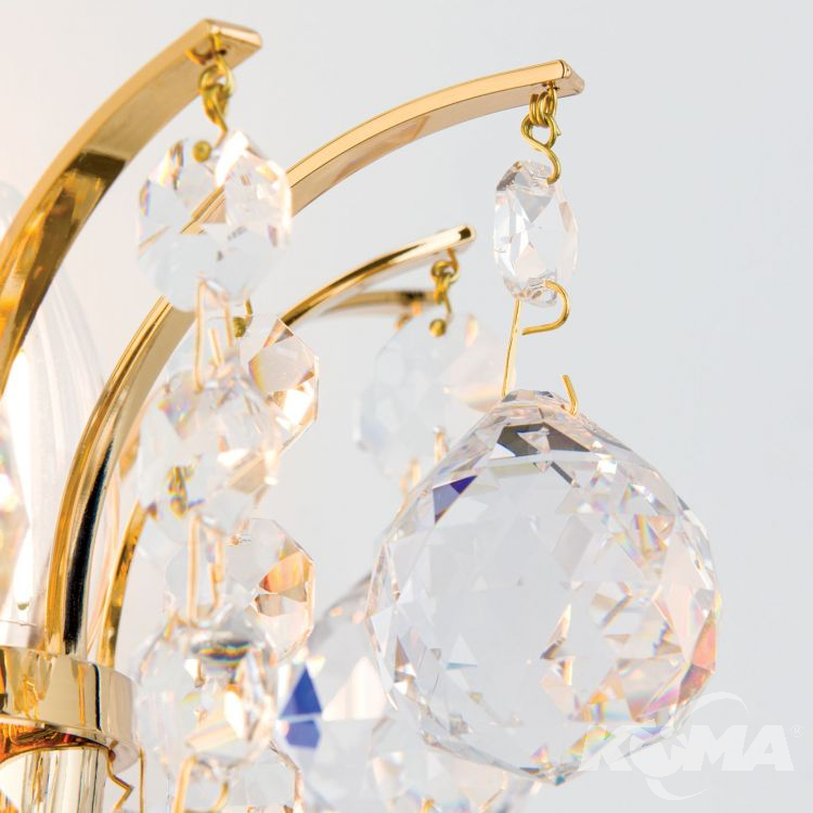 Classic kinkiet złoty kulki kryształ Asfour  Cristal ORION