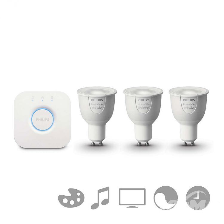 Philips Hue Ampoule White & Col. Amb. GU10 Doppelpack, 2 x 350 lm