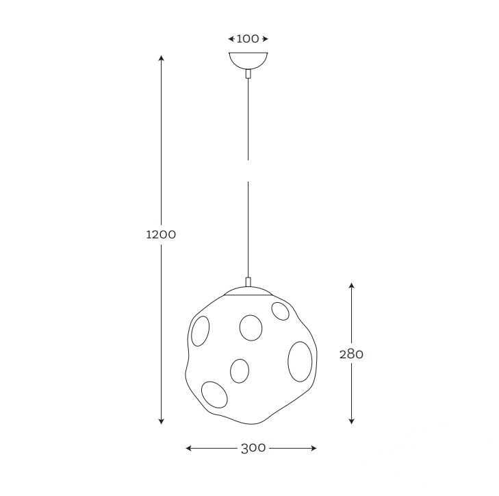 lister pearl lampa wisząca bursztynowa Mico FAMLIGHT