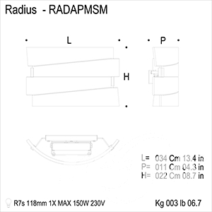 plafon ścienny Radius 