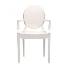 Louis Ghost krzesło 54x94x55cm lśniąca biel