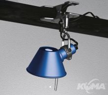 Tolomeo_micro_pinza led 3000K 5W E14 na klips niebieski