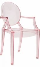 Lou lou ghost krzeslo dzieciece 40x63x37 cm rozowy