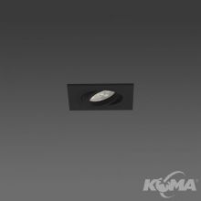 Catli_sq wpuszczone z ramkĄ 98x98x25mm 8W  GU10 czarny / czarny