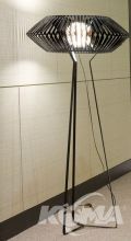 V lampa podlogowa E27/23W czarna