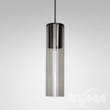 Modern Glass Tube SP lampa wisząca 1x50W GU10 230V czarna mat (fi45)