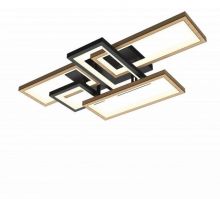 Matera plafon led 60W 3000w 3-stopniowe ściemnianie czarna/kolor drewna