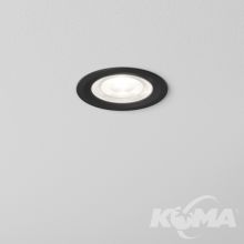 ONLY_round_mini oprawa wpuszczana czarna 8W LED 3000K 470 lm 32° CRI>90 ściemnialna IP65