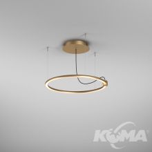 Buclo 61 oprawa wisząca led 22W 2700K 1353lm ściemnialna złota matowa