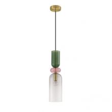Murano lampa wisząca złota/zielona/różowa/szara 1x5W LED E14 