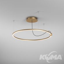 Buclo 122  oprawa wisząca led 45W 2700K 2796lm ściemnialna złota matowa