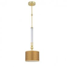 Lea lampa wisząca pojedyncza złota mat z abażurem 1x40W E14 