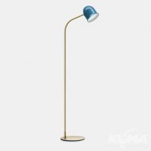 Narciso lampa stojąca mosiądz / jasno niebieski klosz 1x25W G9 