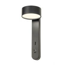 Sades kinkiet led 6W 3000K 400lm USB A + C czarny