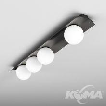 Modern_ball oprawa sufitowa led 25W 3000K 2940lm czarna