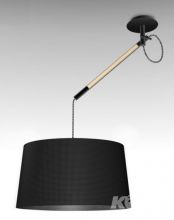 Nordica lampa wisząca 1x23W E27 czarny