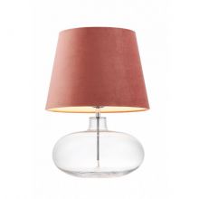 Sawa velvet lampa stojąca chrom/transparent/różowy 1x60W E27