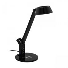 Banderalo lampa biurkowa czarna 4.8W LED 3000-6500K 700 lm ściemniacz dotykowy + ładowarka QI