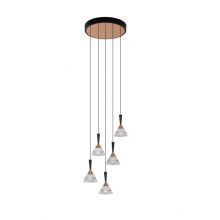 Paluz oprawa wisząca led 30W 1558lm 3000K ściemnialna złota
