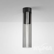 Modern_glass tube SP-klosz dymiony lampa sufitowa czarna mat 1x50W GU10 230V 