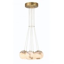 Kepler oprawa wisząca led 7x7W 3000K 3544lm alabaster złota