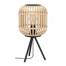 Bordesley lampka stołowa E27 15W czarna/drewno