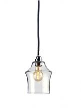 Longis ii lampa wisząca 1x60W E27 12cm transparentny/przewód czarny