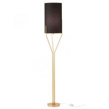 Poseido lampa podłogowa E27 15W złota/czarny abazur