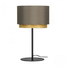 Marchena lampa stołowa E27 15W czarna/abażur cappucino