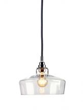 Longis iii lampa wisząca 1x60W E27 22.5cm transparentny/przewód czarny