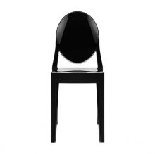 Victoria Ghost krzesło 38x89x52cm czarne lśniące