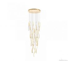 Flow 41 lampa wisząca led 324W 3000K 3-stopniowe ściemnianie złota błyszcząca