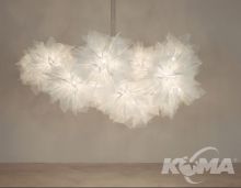 Fluo lampa wisząca 16x23W E27 biała