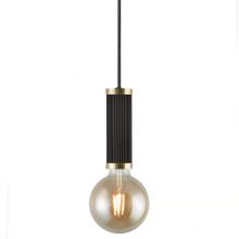 Galloway lampa wisząca czarna/mosiężna 1x40W E27