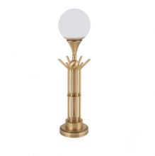Meleze lampa stojąca 1x5W max G9 klosz biały złota