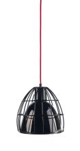 Frame lampa wisząca 1x60W E27 23cm czarny/czarny/czerwony