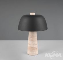 Timba lampa stołowa 2xE27 12W trawertyn czarna