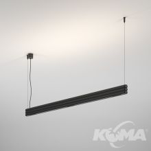 Ribby oprawa wisząca led 20W 3000K ściemnialna czarna