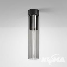 Modern_Glass lampa sufitowa tube_SP-klosz dymiony 10W LED 3000K 230V czarna struktura   