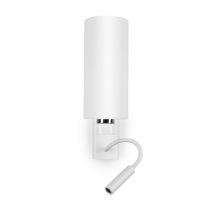 Clk_plus_k-1 kinkiet 1x40W E27 + 3x1W led abażur biało / czarny 