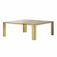Invisible table lawa 100x100x31.5cm brunatno-zielony