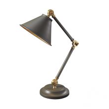 Provence lampa stołowa 1x60W E27 230V ciemno szara / mosiądz antyczny