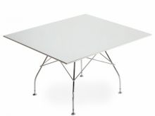 Glossy stol 130x130x72cm bialy cynkowy