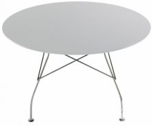 Glossy stol d130cm h72cm lsniaca biel