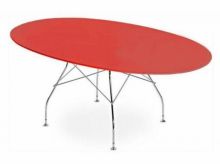 Glossy stol 194x120x72cm czerwien kartell