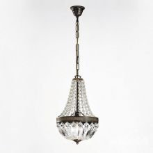 Arila żyrandol lampa wisząca 1x60W E27 230V antyczny złoty/transparentny