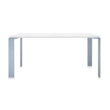 Four_Tavolo stół prostokątny blat z laminatu 158x79x72cm biały / aluminium