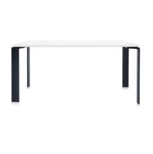 Four_Tavolo stół prostokątny blat z laminatu 158x79x72cm czarny / biały